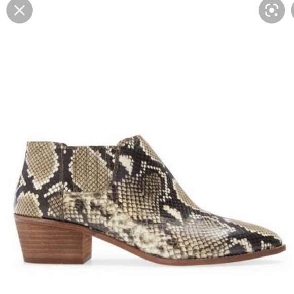 NIB Madewell Low Chelsea Boots In Snake Embossed Leather M3463 - Picture 3 of 8